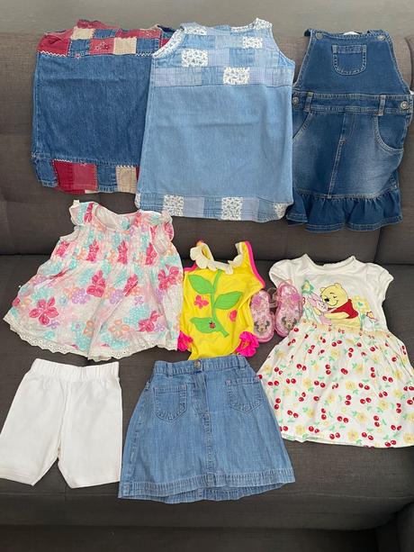 Balík letného dievčenského oblečenia, 68–80