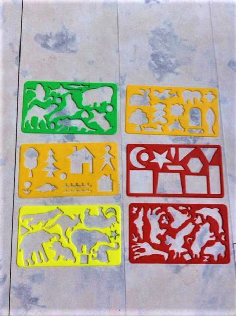 Sada 6 ks šablóny na kreslenie, 