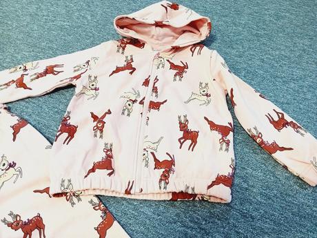 Srnčeková súprava - nohavice a mikina, h&m,110