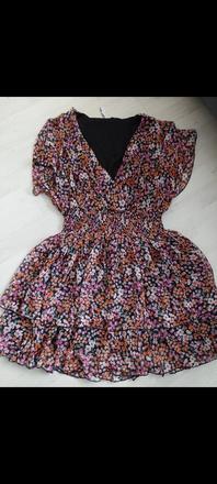 Letné kvetované šaty uni, l