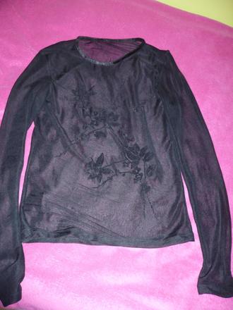 Sieťkovy top s kvetmi, l