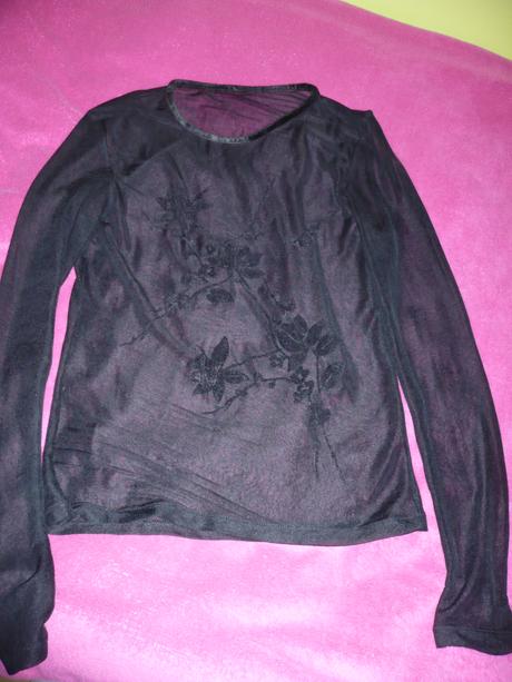 Sieťkovy top s kvetmi, l