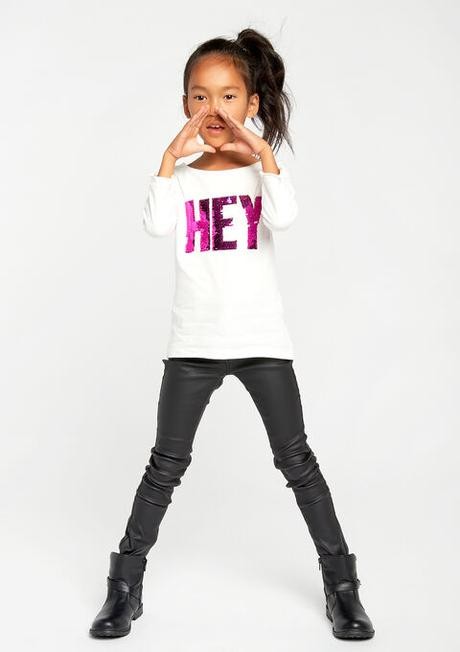 Dievčenské tričko s otočnými flitrami (122-128), 122 / 128