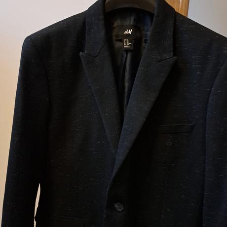 Tmavomodré športovo elegantné sako s/m, h&m,50