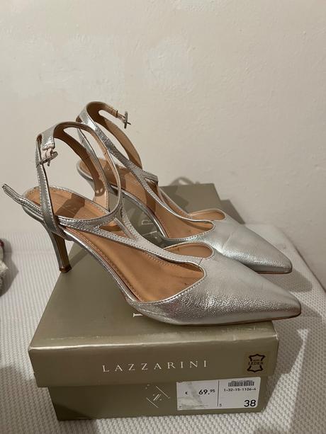 Strieborne sviatocne silvestrovske topanky, 38