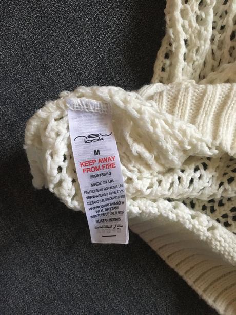 Bielokremovy svetrik, new look,m