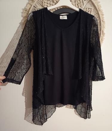 Čierny zaujímavý sveter, c&a,m