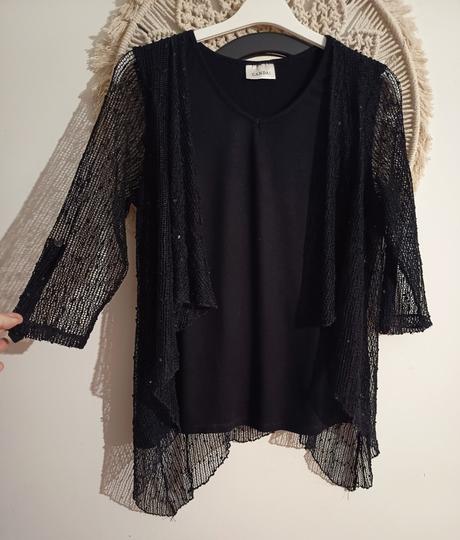 Čierny zaujímavý sveter, c&a,m