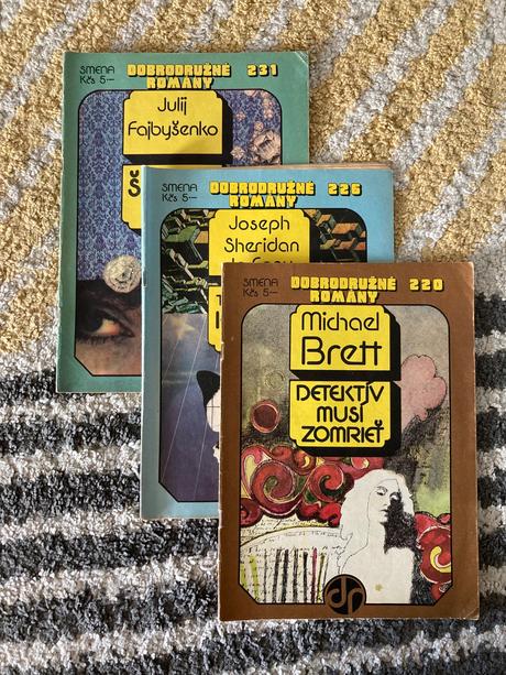 Dobrodružné romány 70te roky 3ks, 