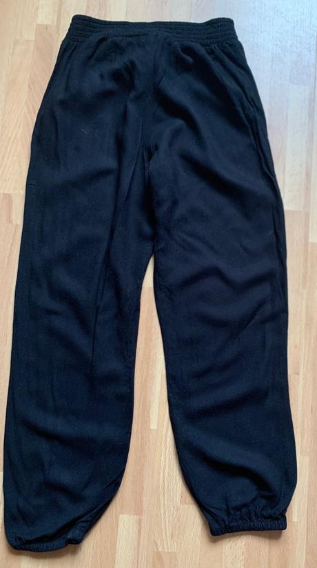 H&m čierne letné vzdušné nohavice, h&m,128
