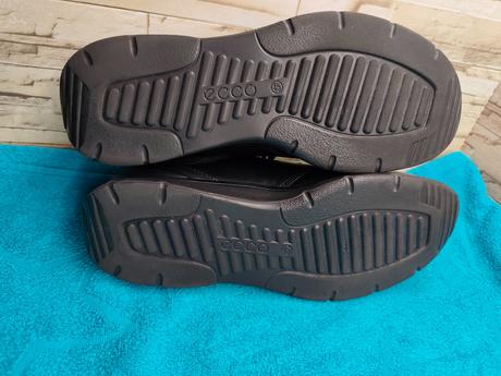 Ecco 45 - pánske kožené čierne topánky, ecco,45