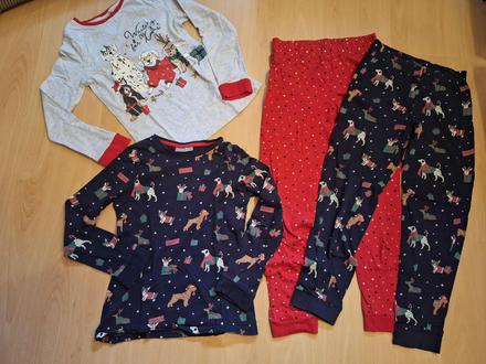 Vianočné pyžamká psíkovia 134/140, 140