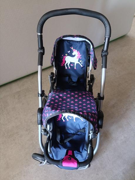 Detsky kočík pre bábiky dvojičky, 