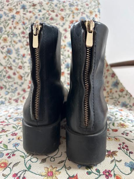 Topánky celokožené na platforme, 38