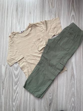 Letné nohavice+ tričko hm 110, h&m,110