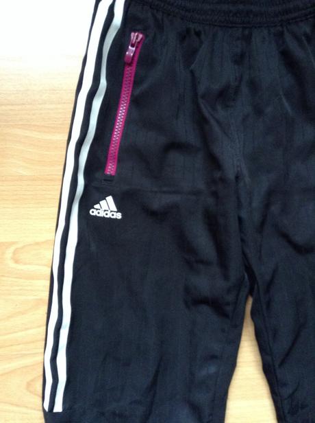 Čierne šuštiakové trištvrťáky, 140, 9-10r., adidas,140