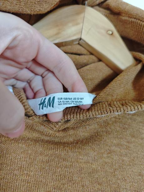 Svetrík s kapucňou, h&m,158