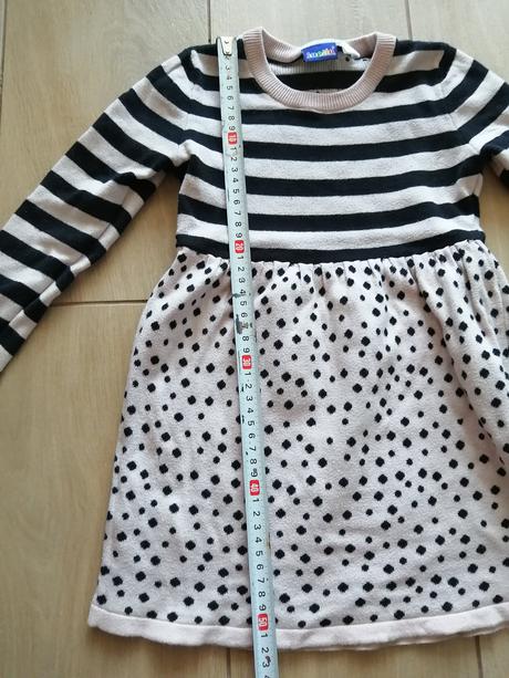 Teplejšie šaty, tunika bodkované, lupilu,110