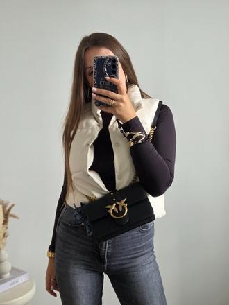 Skrátená koženková vesta xs, primark,xs