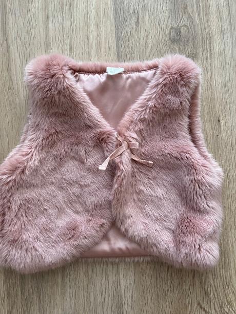 Kožušinková vestička, h&m,92
