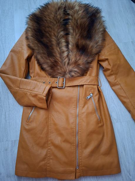 Zateplená koženka s kožušiny veľ.m, m