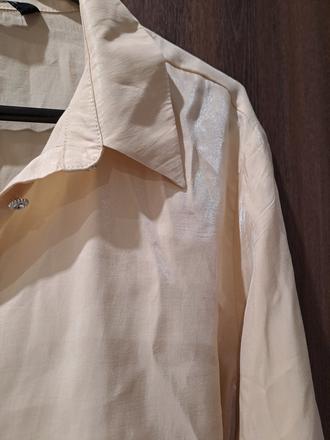 Zara broskyňová blúzka lesklý materiál, zara,xl