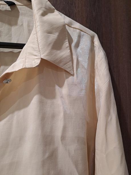 Zara broskyňová blúzka lesklý materiál, zara,xl