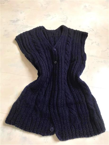 Teplá vlnená vesta, xl