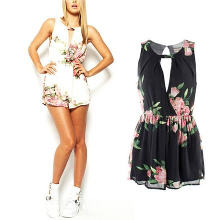 Letny overal floral, s