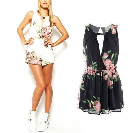 Letny overal floral, s