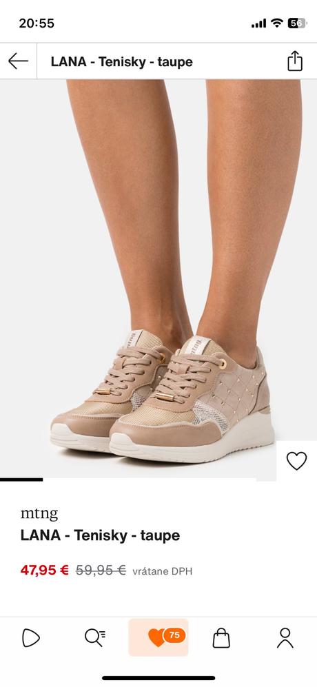 Tenisky na platforme, 36