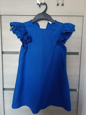 Modré tenké šaty s volánikmi 7, 122