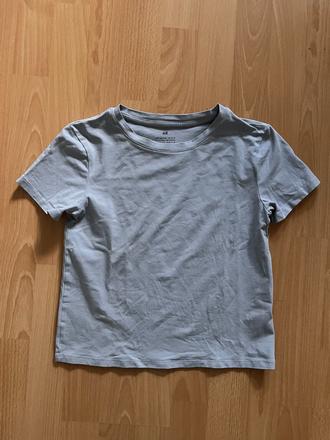 Bledomodré dievčenské tričko h&m, h&m,146