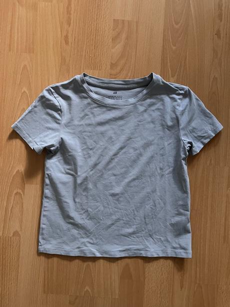 Bledomodré dievčenské tričko h&m, h&m,146