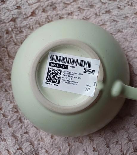 Zelený hrnček s bodkami ikea,