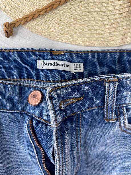 Riflová sukňa stradivarius, stradivarius,34