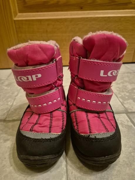 Ružová zimná obuv pre dievča 23, loap,23