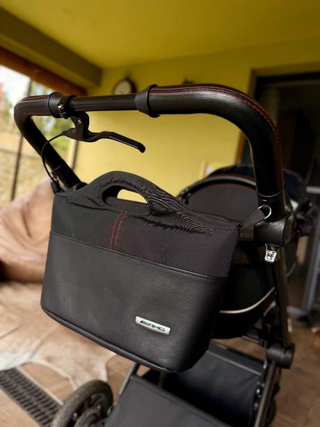 Luxusný kočík hartan amg v čiernej farbe s červený, hartan,hartan amg