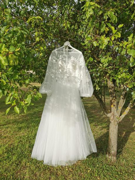 Svadobne saty - boho, puff rukavy, m