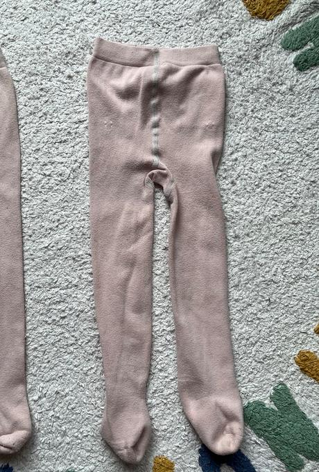 2x bledoružové bavlnené pančuchy tchibo, 98/104, tchibo,98