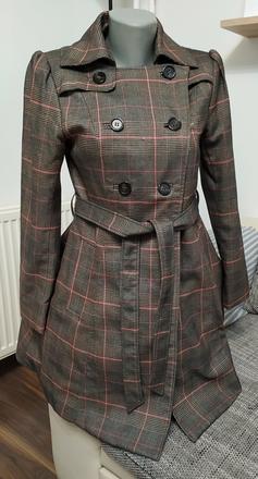 Káro trenčkot, h&m,34