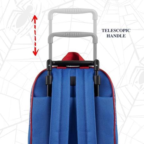 Detský batoh na kolieskach perletti kids spiderman,