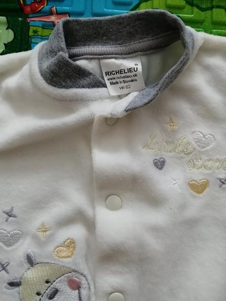 Súprava richelieu mikinka + tepláčiky 62, richelieu,62