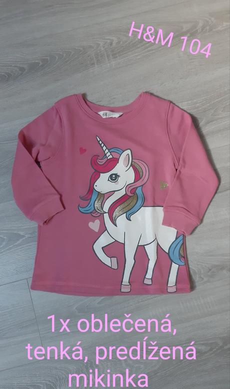 H&m 104 tenká, predlžená, raz oblečená, h&m,104