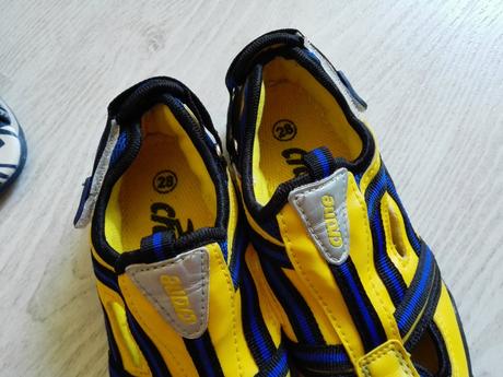 Tenisky č.28-29,pestré žlté aju do vody, 28