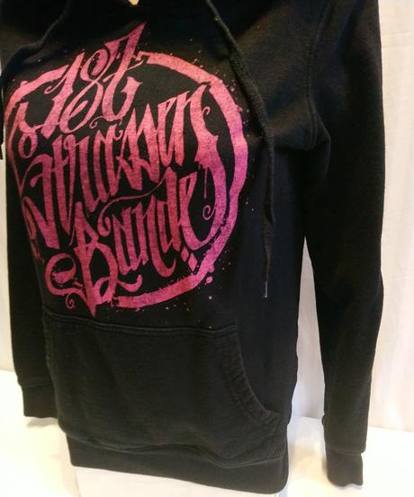 Dámska čierna klokanka,s nápisom, strassenbande, m