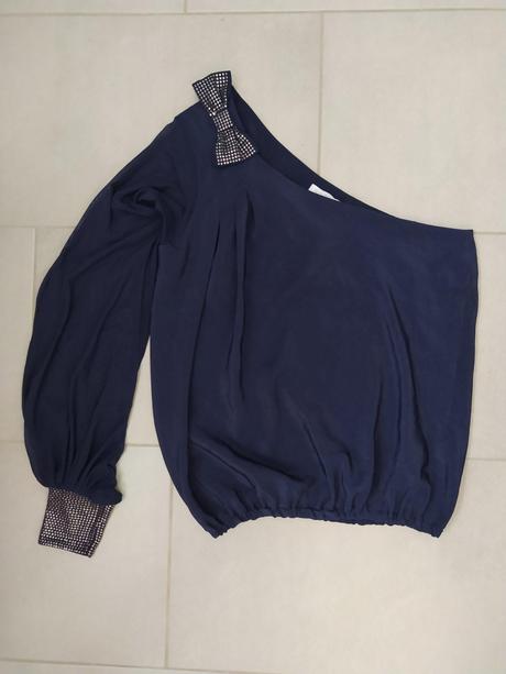 Elegantny top s priesvitnym rukavom, l