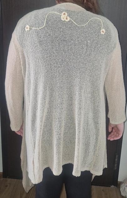 Bledý kardigan v. xl - 4xl, xxl