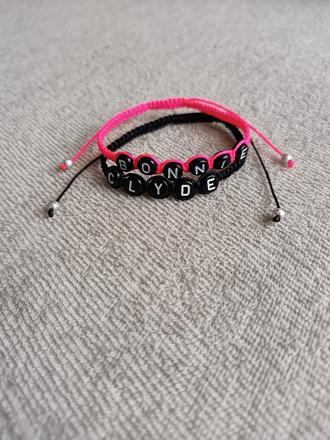 Handmade párové náramky "bonnie&clyde", 