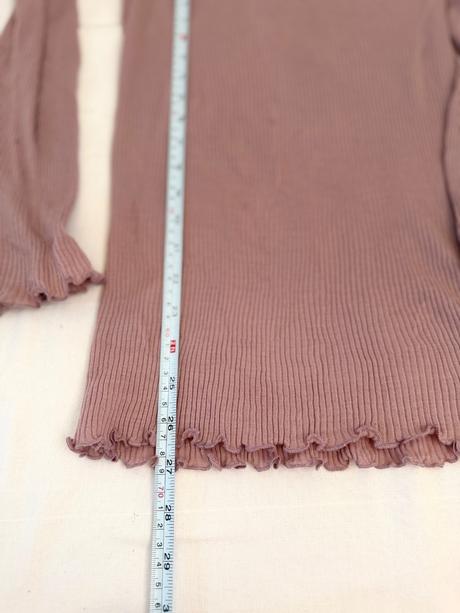 Ružová vlnená rebrovaná blúzka s čipkou tramonte, xl